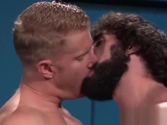 Blond muscular jock gets his hole banged by hairy hunk