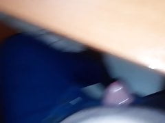 My masturbation dick and cumshot on table