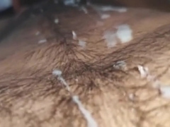 Hot Teen 18+ Cum Spreading Over The Hairy Body Like A Honey