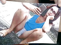 Tribute for mastu1 - cum splash on her face, tits and pussy