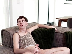 Gio Carrera banging the teen lad Dakota Lovell on the sofa