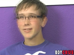 Nerdy Homosexual is Glad to Relieve and Stroke his Heavy Hard-On