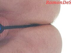 Master Ramon shaves his divine buttocks in a sexy satin thong
