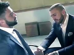 Bearded office manager is seduced by a hunk who wants anal sex