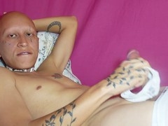 Sniffing my step-sister's panties for some solo fun