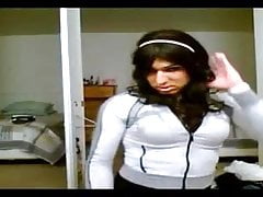 TS Veronica in Pedal Pushers and Hoodie Eats Her Cum