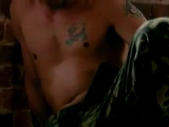 Military alphaman farts on faggots face