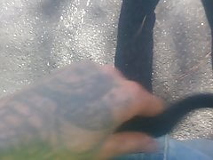 Public masturbation and cum in Bass pro shop parking lot