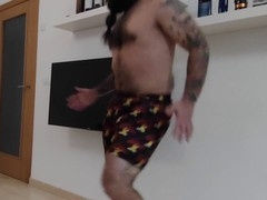 Bearded Guy's Morning Cock Workout