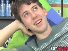 Lad Michael Stone buttfuck plays while masturbating off manmeat solo
