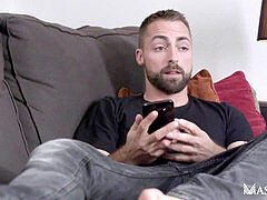 Cowboy, gay bearded, cum dump