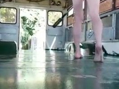 Painting my skoolie floor naked