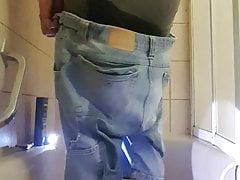 pee in short jeans