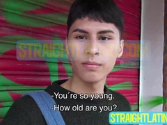 Sparkly eyed student Damon showers himself with my oozing hot cum