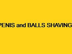 Penis and balls shaving
