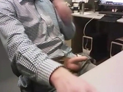 Big-Cocked Dad Strokes at the Office 3