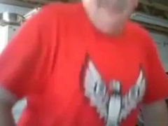 Dancing Daddy Bear Flashes His Big Cock on Webcam