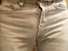 Urinate wetting ripped 501 jeans 1