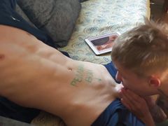 Noticed That the Guy Was Jerking off and Decided to Take His Sperm