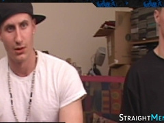 Watch this hung stud tease and pleasure a young stud in a hot, straight cumshot