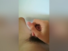 Solo teen 18+ boy masturbate a hairy dick a squirt it