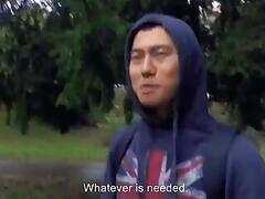 Czech & Asian Guy Public Sex