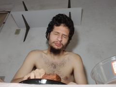 Moorning chocolate cake at apartment