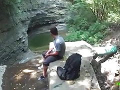 Interracial bareback outside