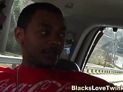 Twink ass rides black rod