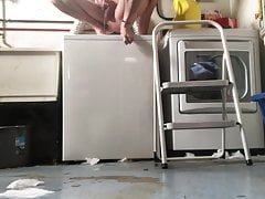 PISSING ON WASHING MACHINE