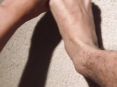 Massaging my Hairy Feet