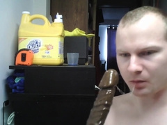 Lazy Gay Dildo Deepthroat Throatpie