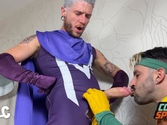 Amateur rimming, gay rimming, halloween costume