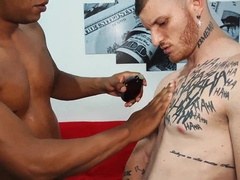 I doubt you won't jizm with a black boy and a white fellow licking your rump