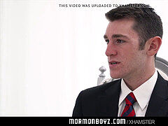 MormonBoyz - Hairy hung twunk missionary battered by elder
