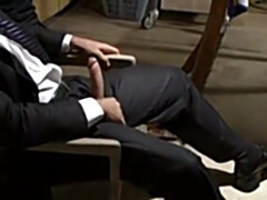 Jerking off in front of three lads before the foursome