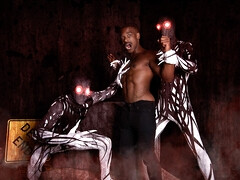 Needy boys play naughty roles in dirty interracial gay kinks