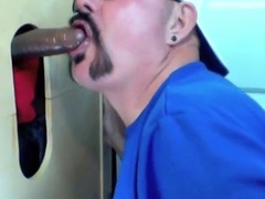 Gloryhole Lunch Time Feeding By 2 Guys