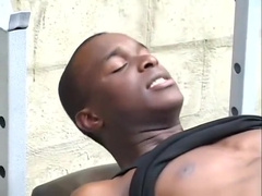 Interracial workout outside- Bacchus