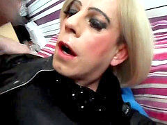 crossdresser holly deepthroating and pummeling