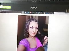 My first cock tribute on sonakshi sinha