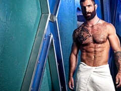 Hairy daddies Drew Sebastian and Jake Nicola fuck hard