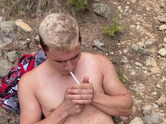 Horny jock Sam Carter milks and gives acquaintance hand job