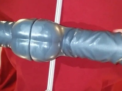 Guts draining with LARGE faux-cock in Purity till climax