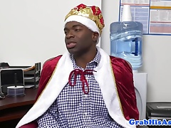 Hunk employee interracial buttfucked