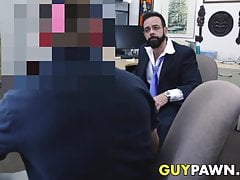 Desperate Latino pawnee fucks broker for extra cash