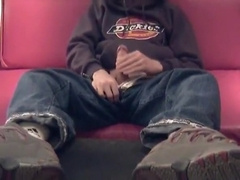 Skater Chris wanks his beautiful cock