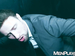 Horny Drew Dixon is bred deep at gloryhole by Muscular Leo La Rosa