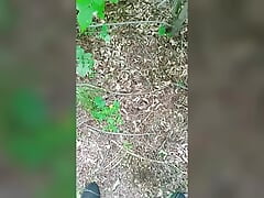 wank cruise. jerking off quickly in the woods until step mom sees