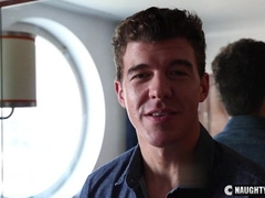 Watch as a horny dude takes a massive schlong & loads it up with a big cumshot